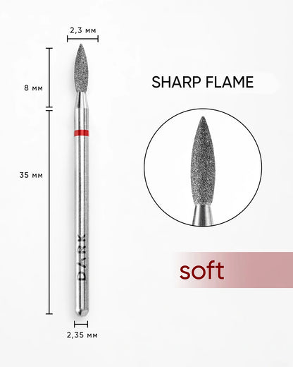 DARK Sharp Flame drill bit 2.3x8 mm (Red)