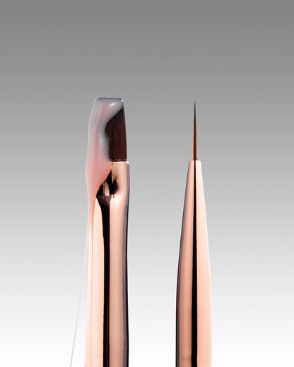DARK double-sided brush beige (liner 11 mm flat square gel 9 mm)
