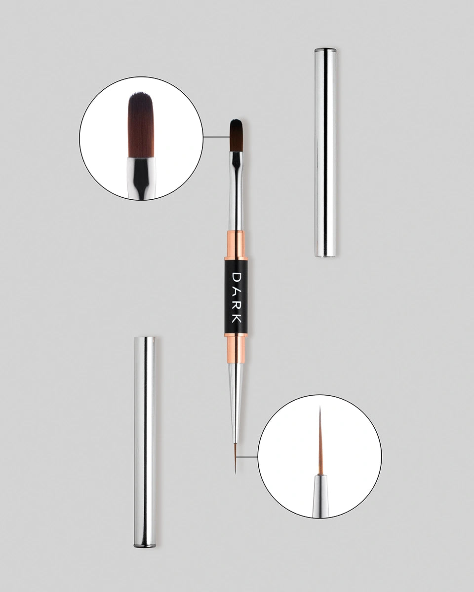 DARK Double-sided brush (liner 10 mm rounded gel 12 mm)