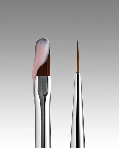 DARK Double-sided brush (liner 10 mm rounded gel 12 mm)