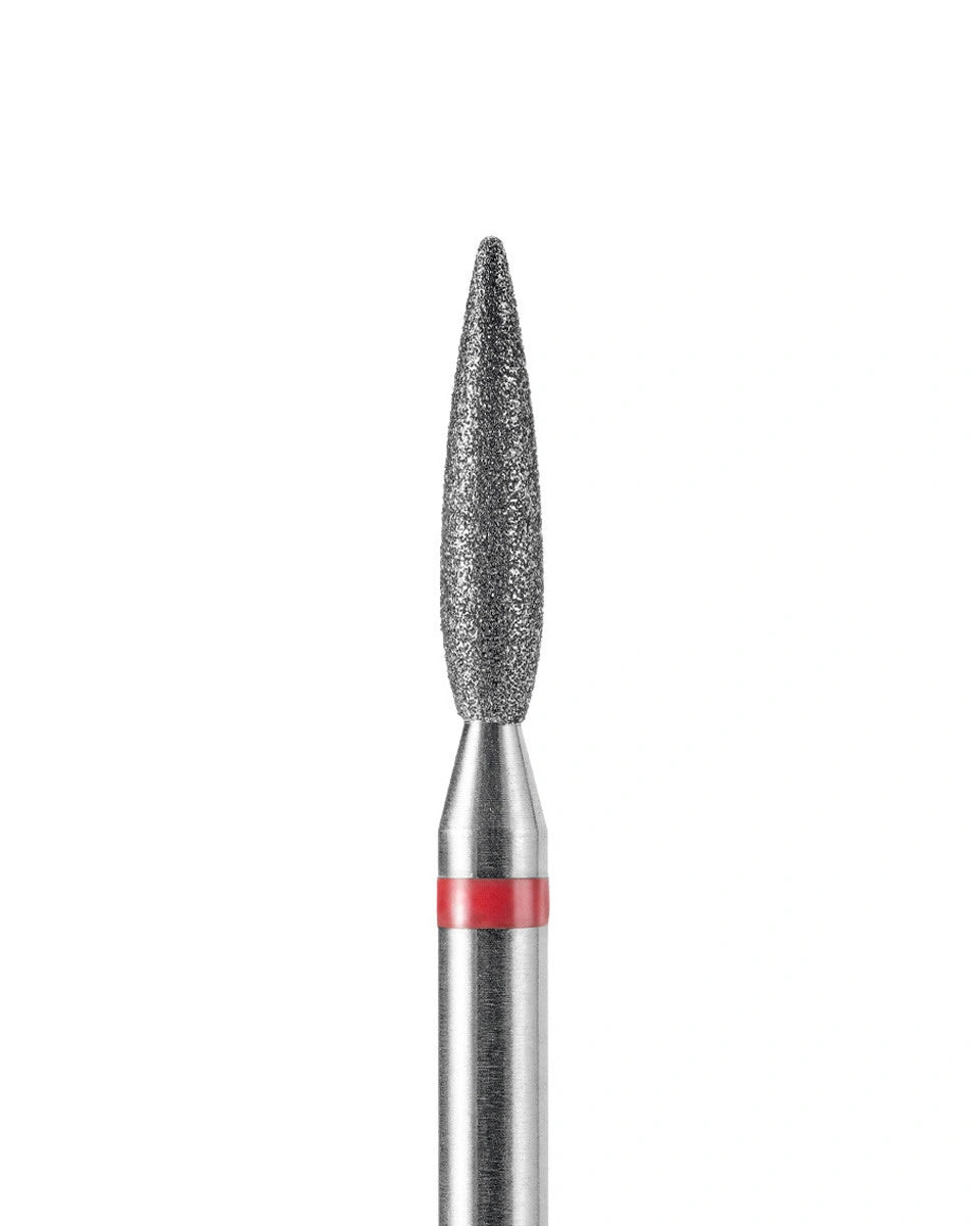 Nail drill bit DARK Tupé half-flame 2.3x10 mm (Red)