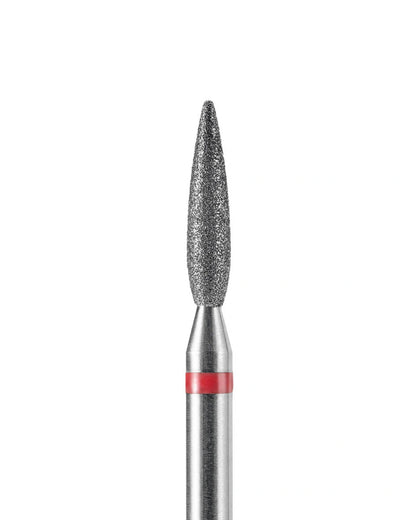 Nail drill bit DARK Tupé half-flame 2.3x10 mm (Red)