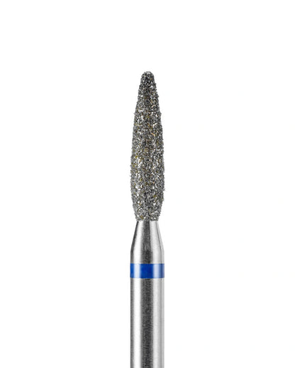 Nail drill bit DARK Tapered Flame 2.3x10 mm (Blue)