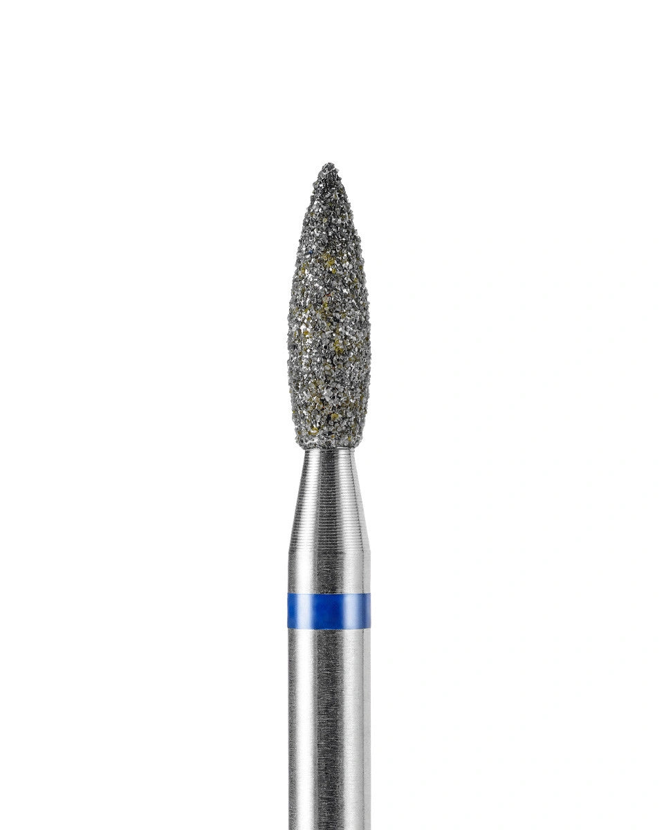 Nail drill bit DARK Sharp Flame 2.3x8 mm (Blue)